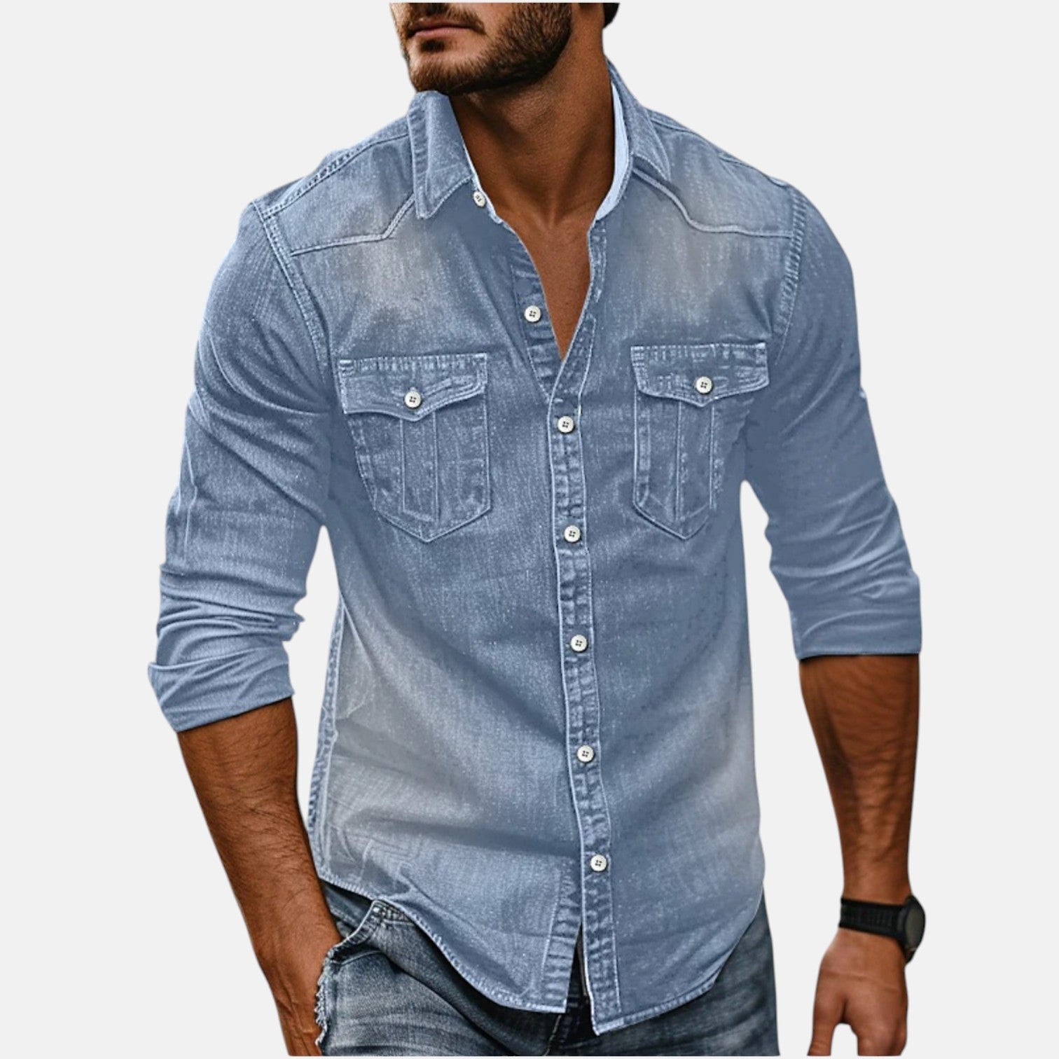Fitstyle | Vielseitiges und Trendiges Herren-Denimhemd