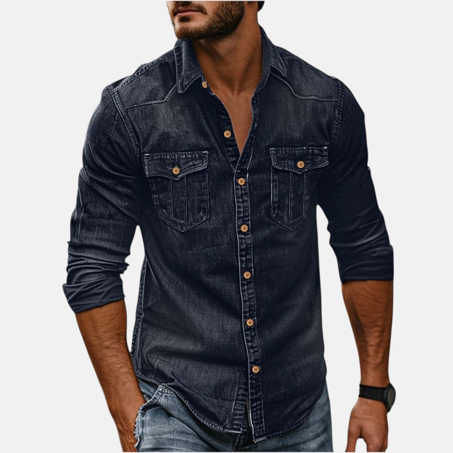 Fitstyle | Vielseitiges und Trendiges Herren-Denimhemd