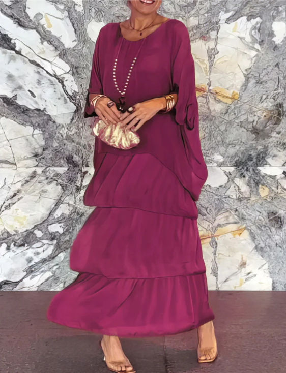 Lara – Elegantes, fließendes Maxikleid