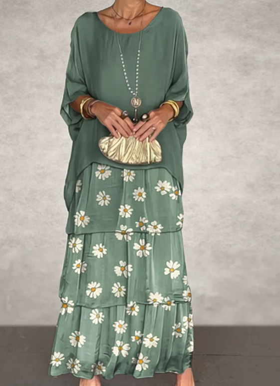 Lara – Elegantes, fließendes Maxikleid