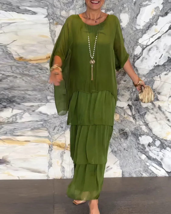 Lara – Elegantes, fließendes Maxikleid
