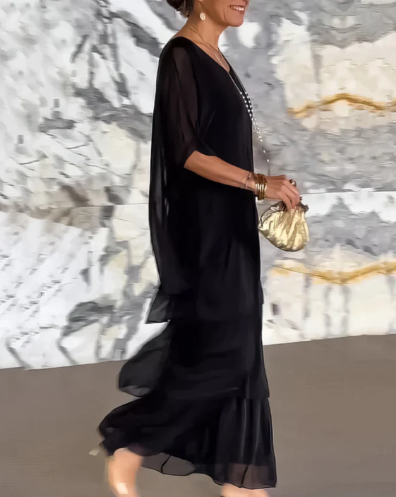 Lara – Elegantes, fließendes Maxikleid