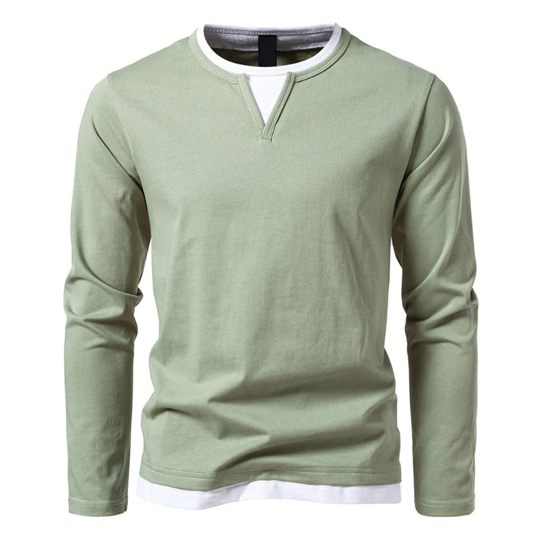 Fitstyle  | Langärmeliges Baumwoll-T-Shirt
