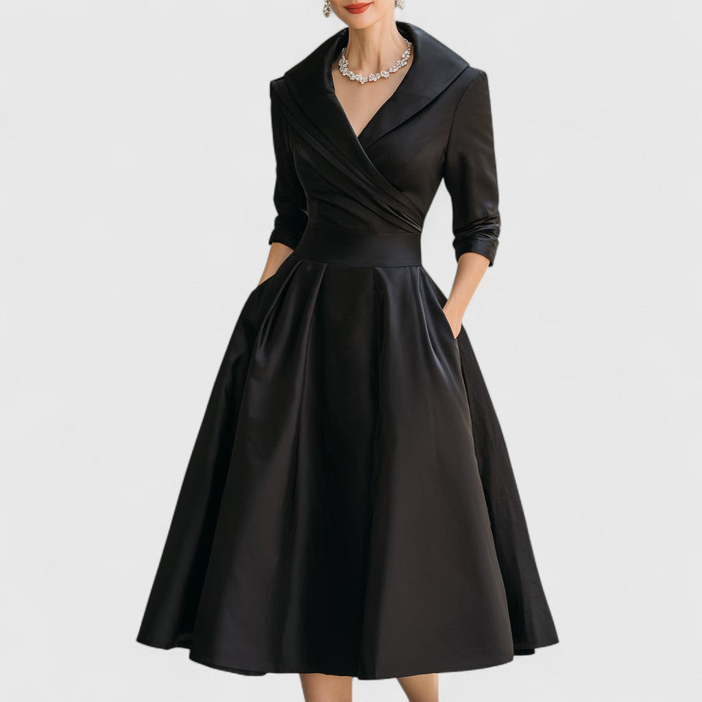 Rosalie | Elegantes Midikleid mit subtilem Glanz