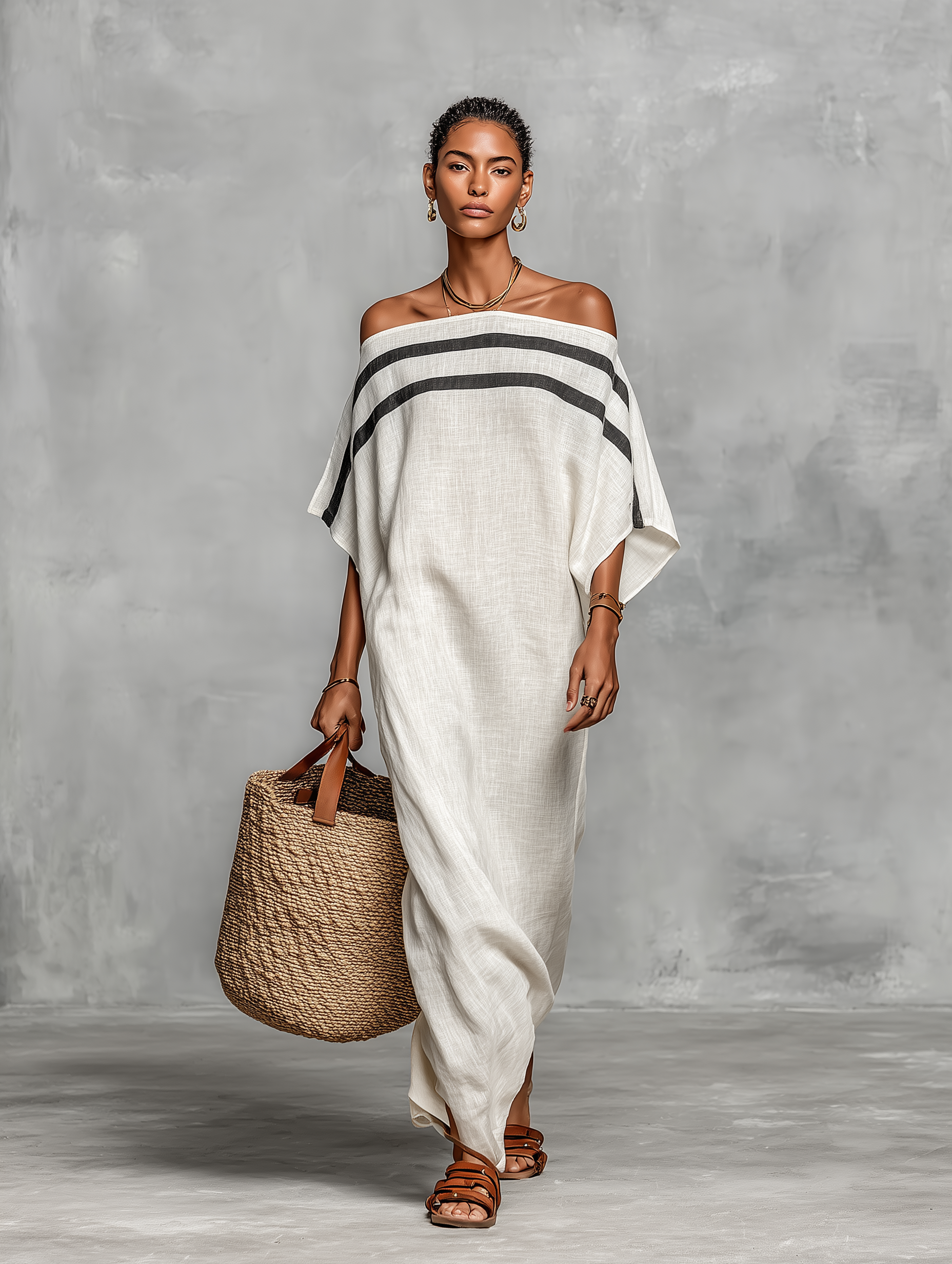 Ottilie | Minimalistisch Leinen Maxi Kleid