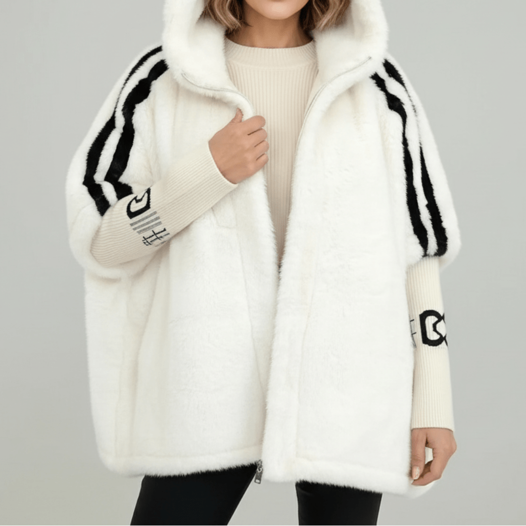 Alessandra | Weiche Jacke mit Kapuze und Reißverschluss