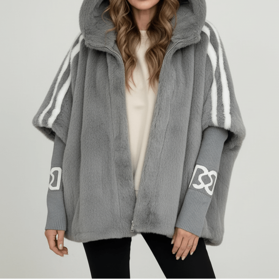 Alessandra | Weiche Jacke mit Kapuze und Reißverschluss