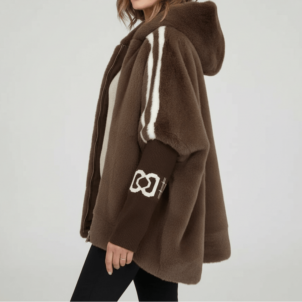 Alessandra | Weiche Jacke mit Kapuze und Reißverschluss