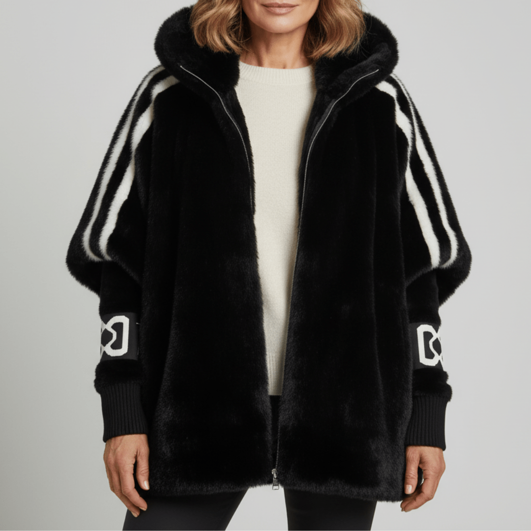 Alessandra | Weiche Jacke mit Kapuze und Reißverschluss