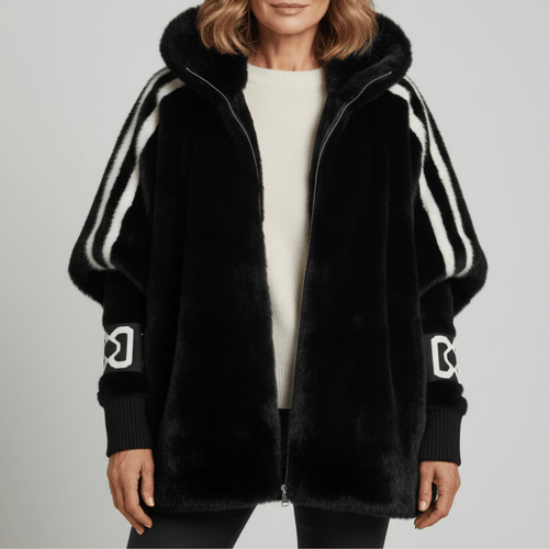 Alessandra | Weiche Jacke mit Kapuze und Reißverschluss