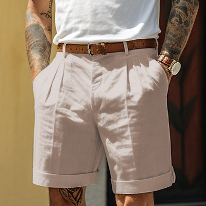 Egon | Leinen Baumwoll Shorts