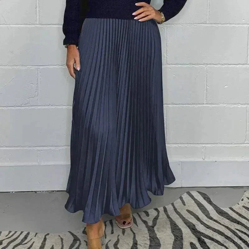 Michelle | Maxikleid mit Jersey und Faltenrock