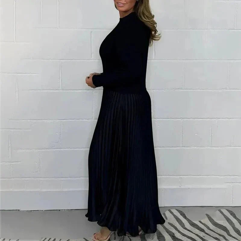 Michelle | Maxikleid mit Jersey und Faltenrock