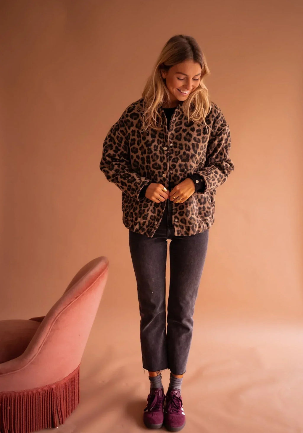 Riva | Jacke mit wildem Leopardenmuster