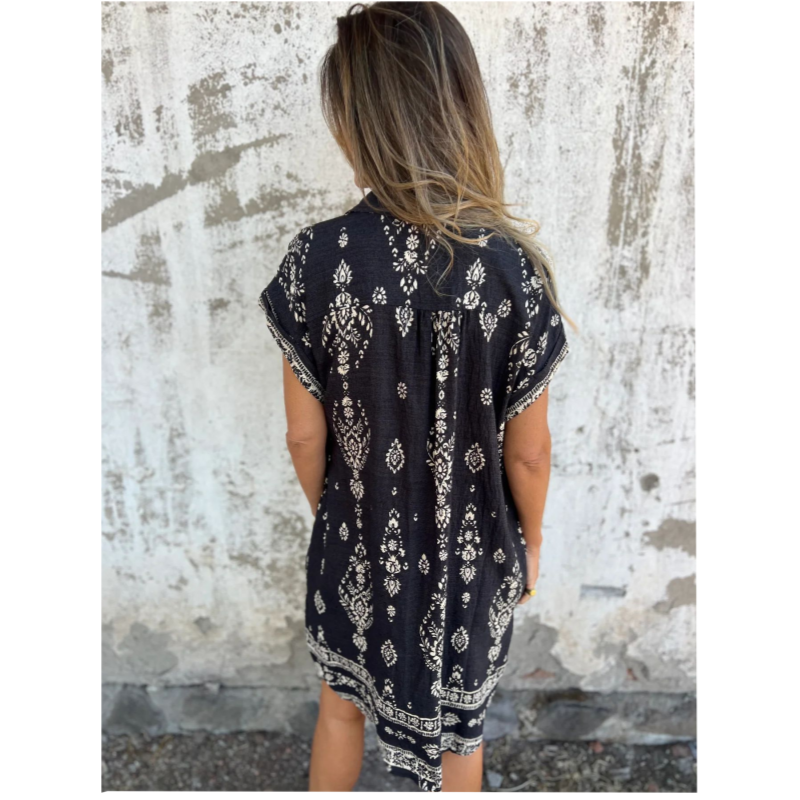 Zafira | Boho Leinenkleid