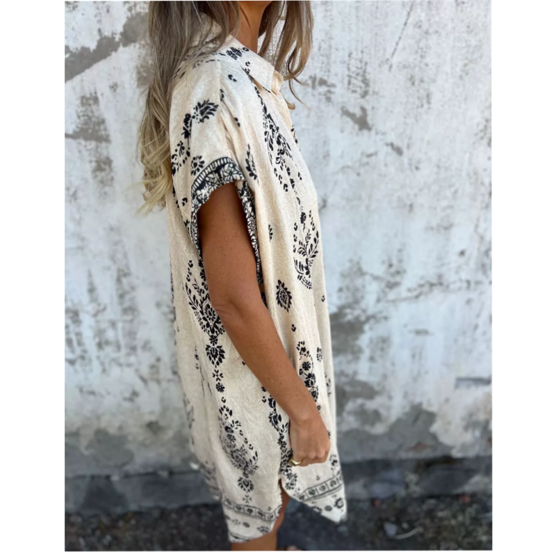 Zafira | Boho Leinenkleid
