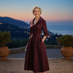 Rosalie | Elegantes Midikleid mit subtilem Glanz