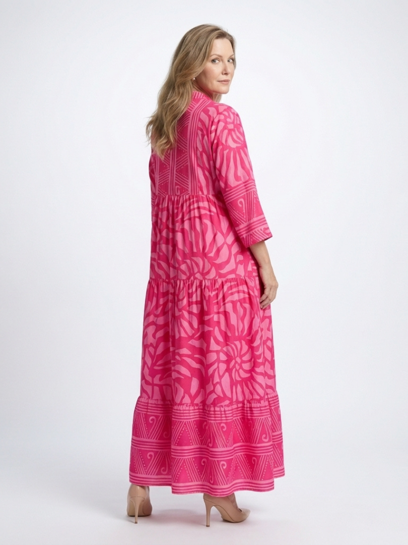 Marielle | Knopf-Front Midi-Kleid