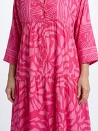 Marielle | Knopf-Front Midi-Kleid