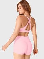 Fitstyle Wafiya Crossback-Sport-BH mit tiefem V-Ausschnitt
