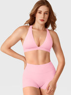 Fitstyle Wafiya Crossback-Sport-BH mit tiefem V-Ausschnitt
