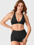 Fitstyle Wafiya Crossback-Sport-BH mit tiefem V-Ausschnitt