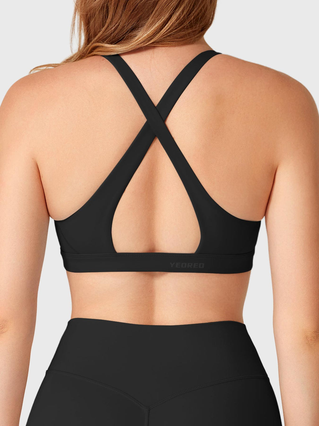 Fitstyle Wafiya Crossback-Sport-BH mit tiefem V-Ausschnitt
