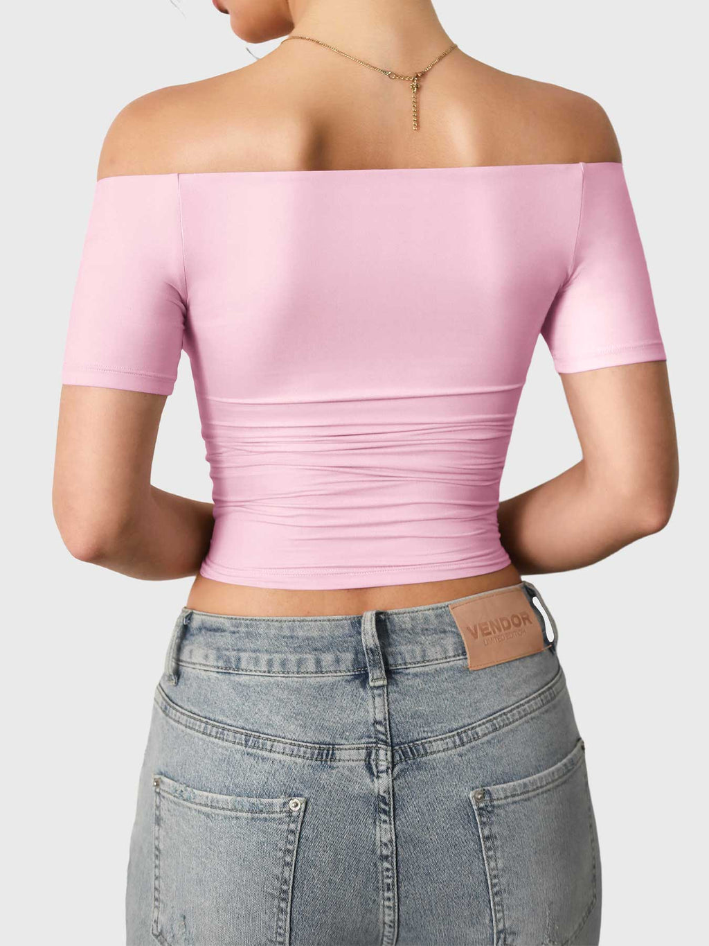FitStyle Luzlie Off-Shoulder Kurzarm-Top