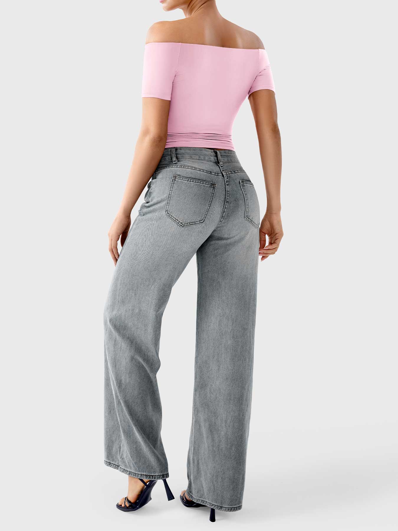 FitStyle Luzlie Off-Shoulder Kurzarm-Top