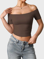 FitStyle Luzlie Off-Shoulder Kurzarm-Top