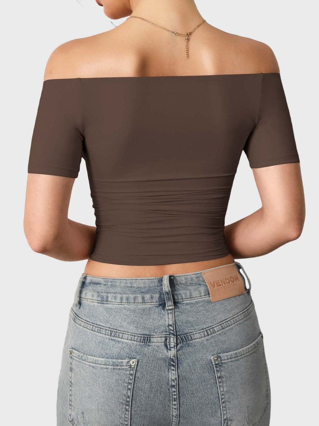 FitStyle Luzlie Off-Shoulder Kurzarm-Top