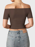 FitStyle Luzlie Off-Shoulder Kurzarm-Top
