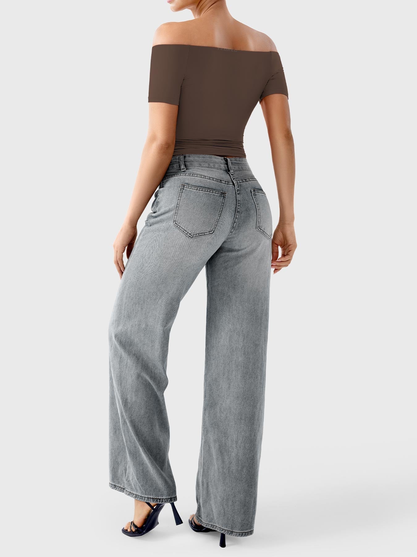 FitStyle Luzlie Off-Shoulder Kurzarm-Top