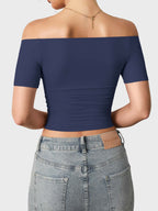 FitStyle Luzlie Off-Shoulder Kurzarm-Top