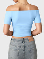 FitStyle Luzlie Off-Shoulder Kurzarm-Top