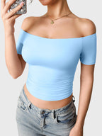 FitStyle Luzlie Off-Shoulder Kurzarm-Top