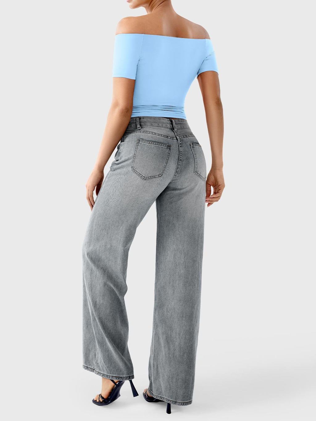 FitStyle Luzlie Off-Shoulder Kurzarm-Top