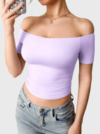 FitStyle Luzlie Off-Shoulder Kurzarm-Top