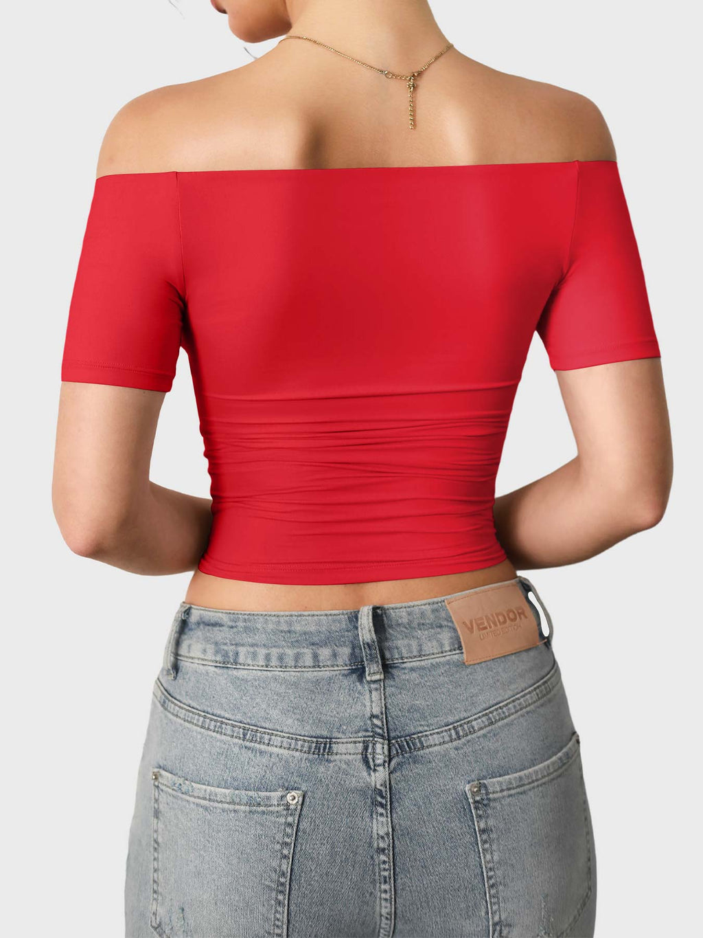 FitStyle Luzlie Off-Shoulder Kurzarm-Top