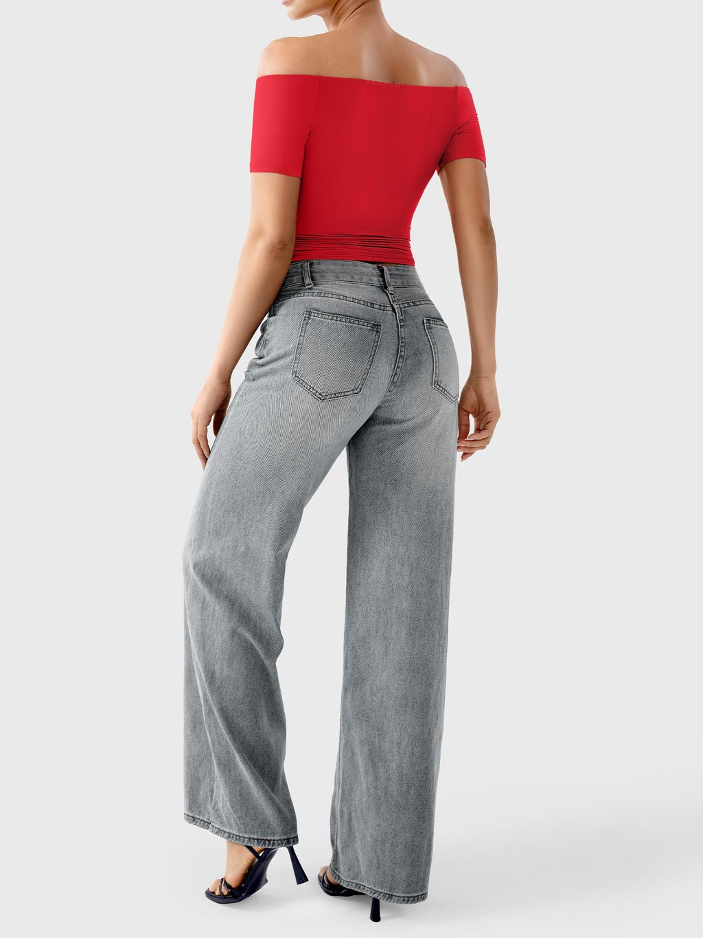 FitStyle Luzlie Off-Shoulder Kurzarm-Top